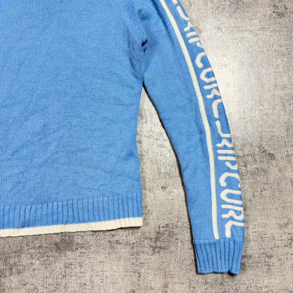 Ripcurl Vintage Pastel Blue Knitted Sweater Size 10 Womens Fitted                 -F35