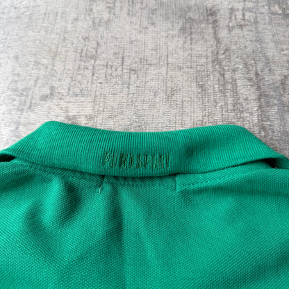 Vintage Puma Green Long Sleeve Polo Shirt Size M-L Mens             -C34