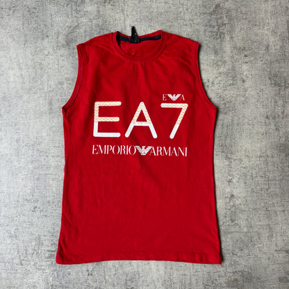 Emporio Armani Red Y2K Singlet Size 12y Fits XS-S Womens         -G55