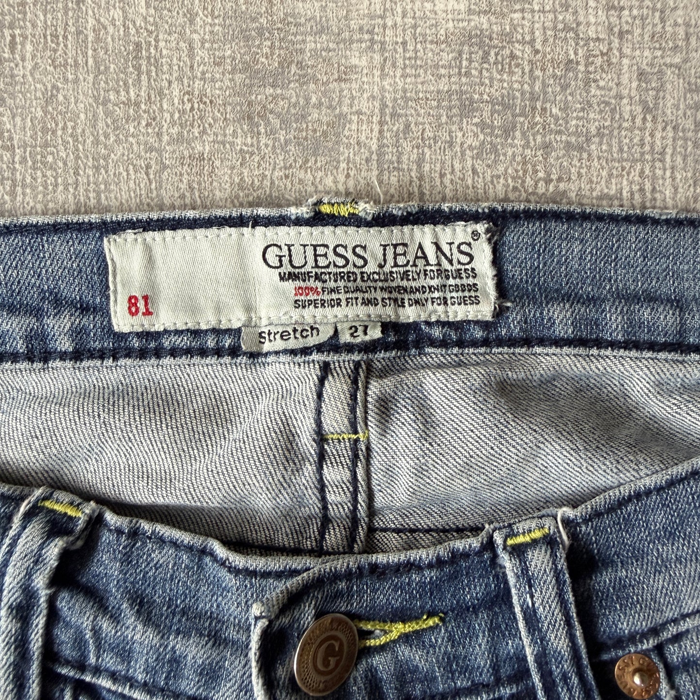 GUESS Womens Y2K Low Rise Flare Jeans Size 27 Blue Denim          -D17