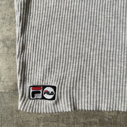 Fila Womens Grey Ribbed Tank Top Size XL Y2K                -F54