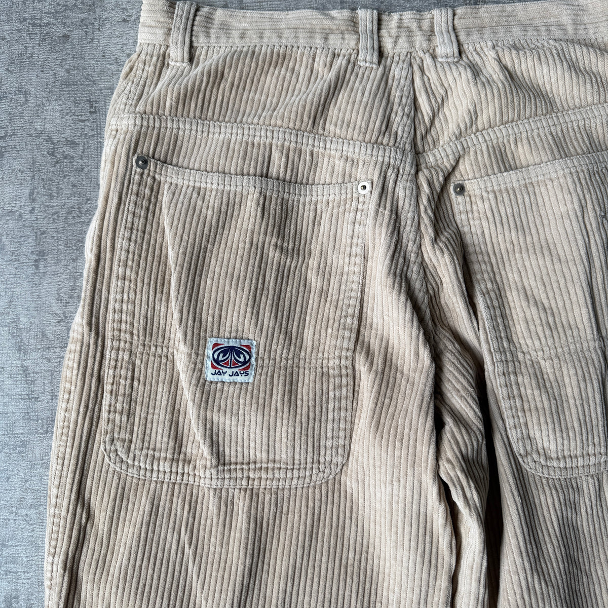 Jay Jays Y2K Beige Corduroy Long Pants Size 30 Baggy Pants               -E6
