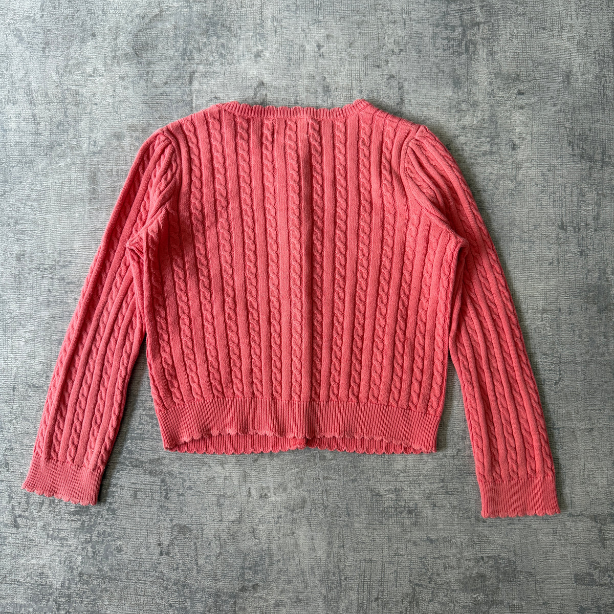 Polo Ralph Lauren Classic Pink Cable Knit Top Size 6Y Fits XXS-XS Womens          -D47