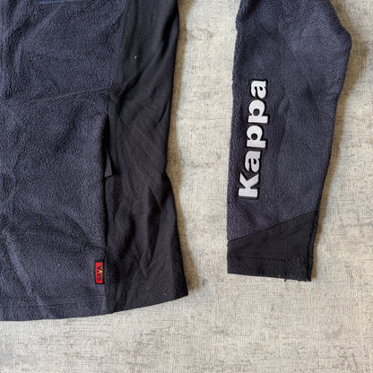Kappa Audi Y2K Womens Fleece Racing Jacket Size L Black                    -C62