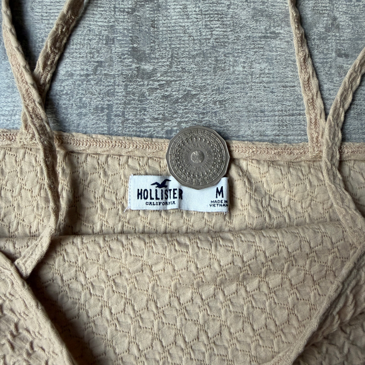 Hollister Y2K Womens Beige Cami Top Size M          -G52