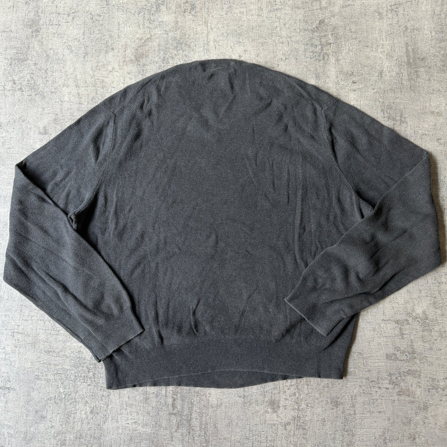 Polo Ralph Lauren Grey Sweater Size L Mens V-Neck Jumper           -C12