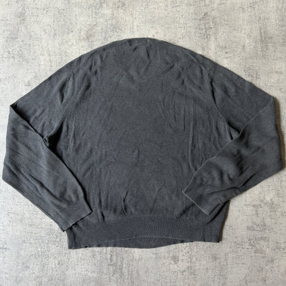 Polo Ralph Lauren Grey Sweater Size L Mens V-Neck Jumper           -C12