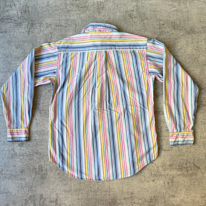 Ralph Lauren Womens Pastel Pinstripe Button Up Size M            -B51