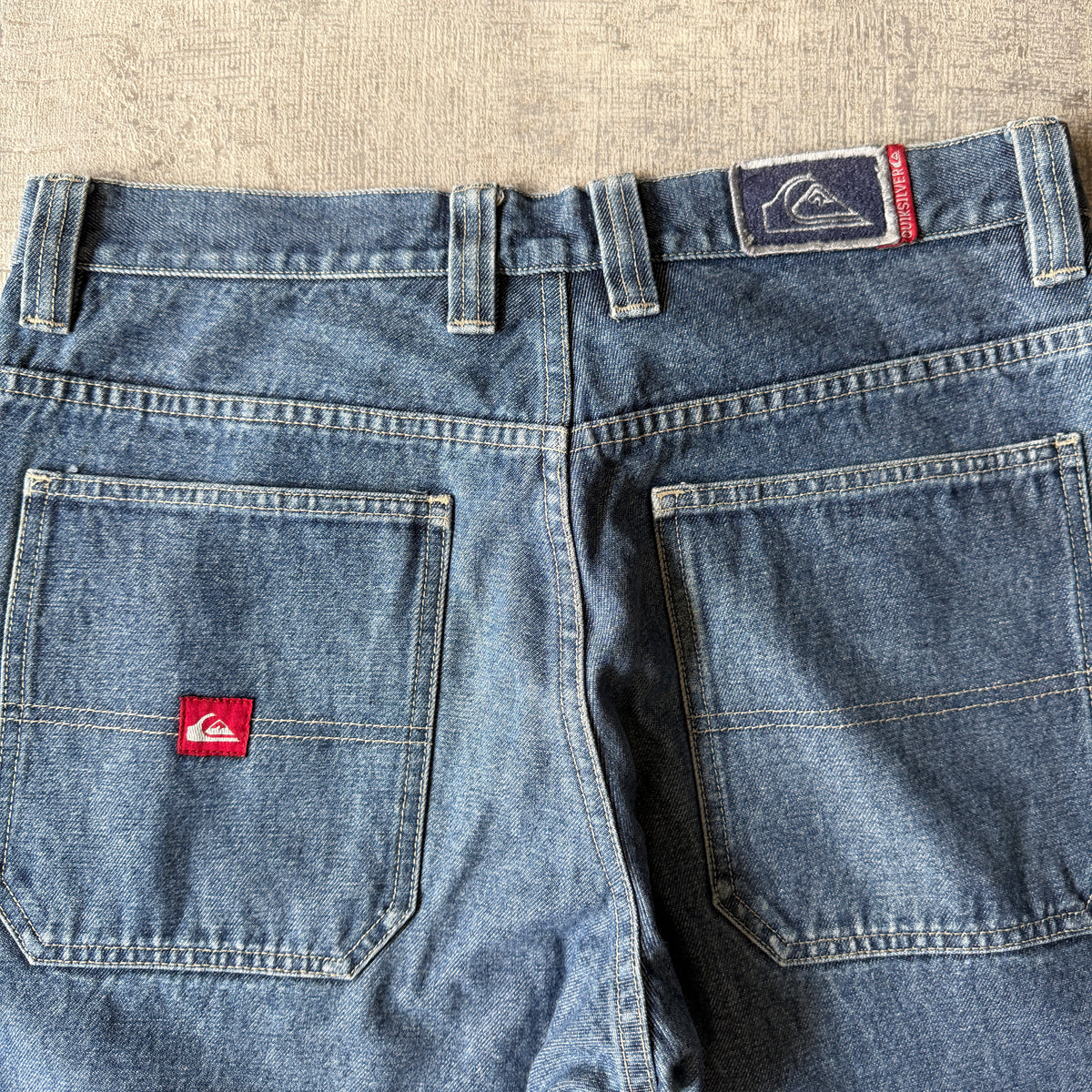 Quiksilver Y2K Baggy Jeans Size 33 Dark Blue   -A4