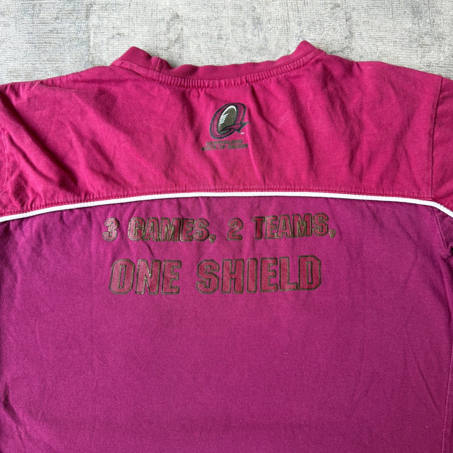 Vintage QLD Maroons Womens Baby Tee Size 10y Fits XS Womens NRL Tee         -H56