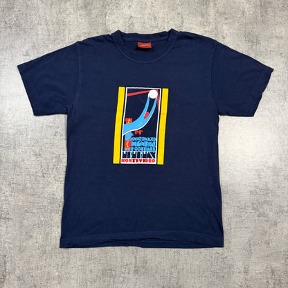Vintage Navy Football Soccer Graphic Tee Size S Mens                   -I57
