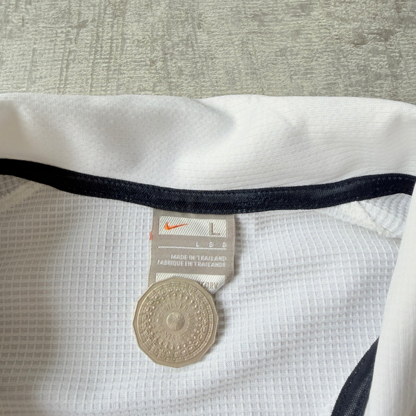 Nike Y2K Tennis Polo Shirt Size L Mens White Top             -C32