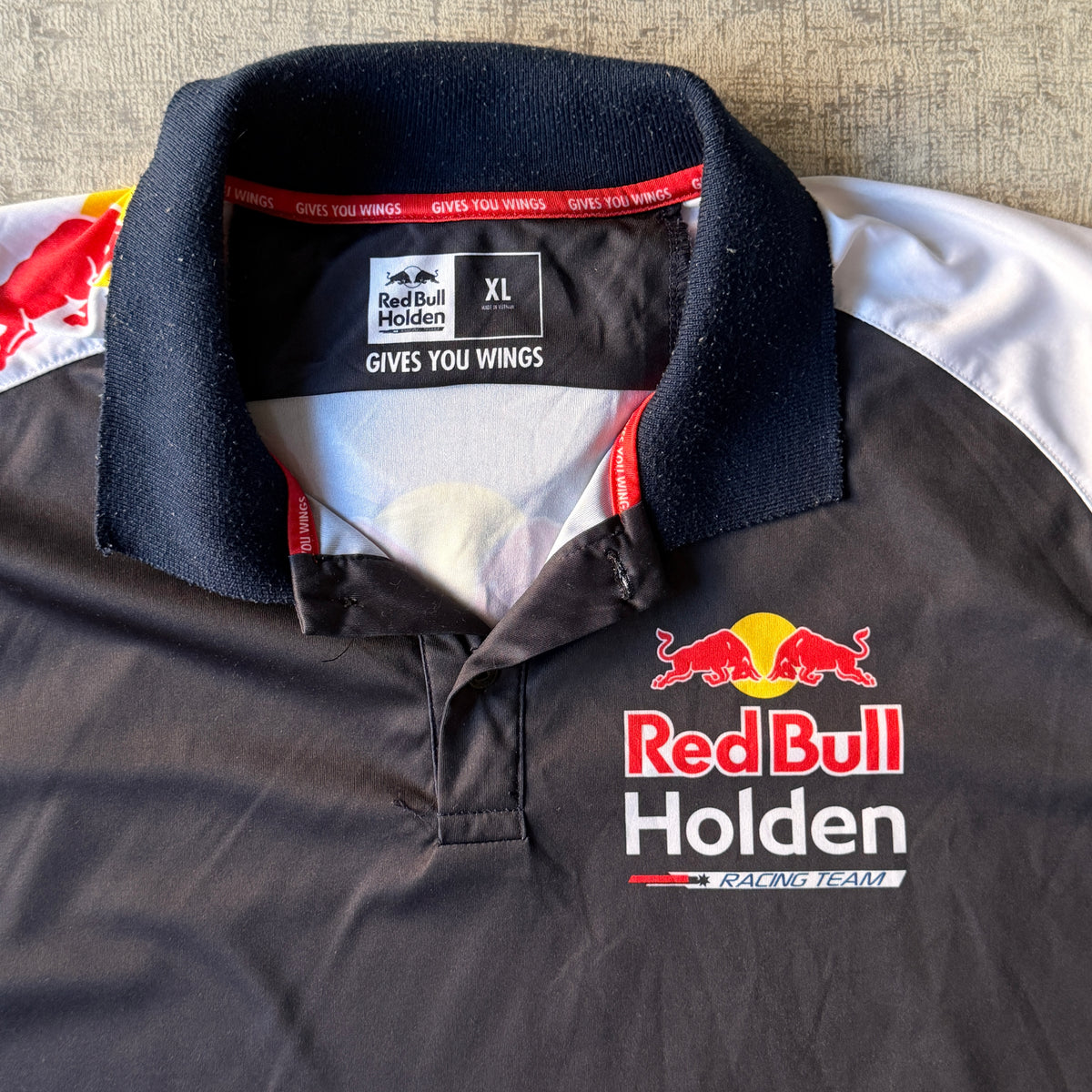 Red Bull Holden Racing Team Polo Shirt Size XL Mens Navy White                   -D61