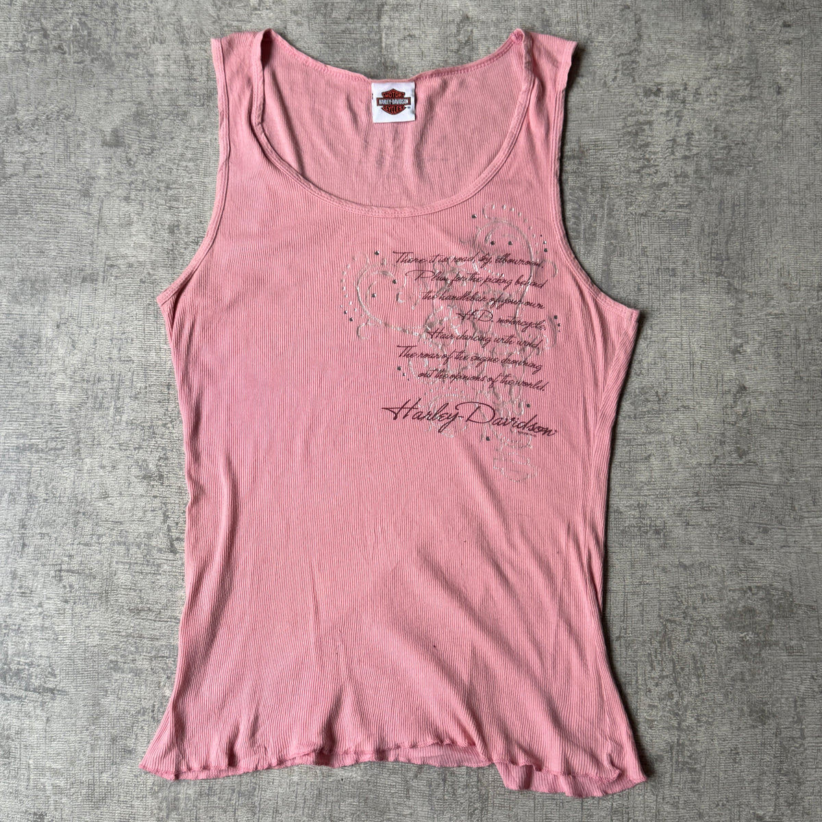 Harley Davidson Y2K Pink Tank Top Size XL Women's    -A2