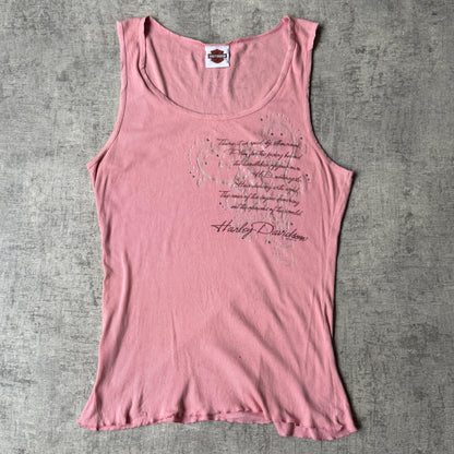 Harley Davidson Y2K Pink Tank Top Size XL Women's    -A2