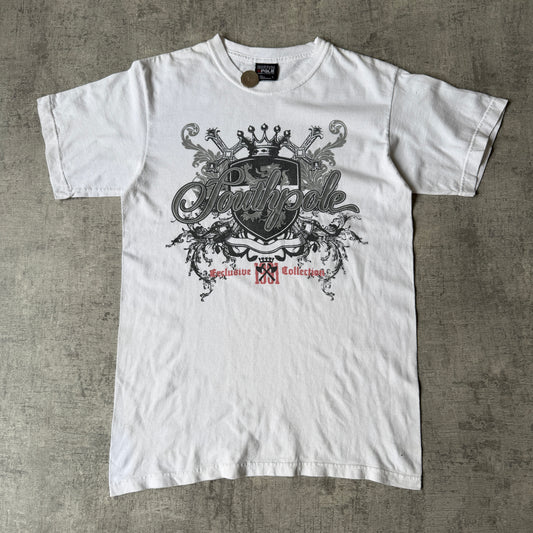 Southpole Y2K Graphic T Shirt Size L Womens White Tee     -A22