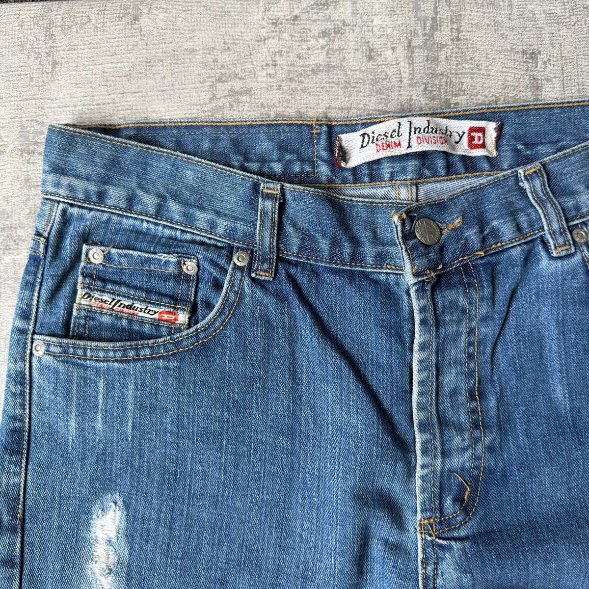 Diesel Industry Y2K Jeans Size 32 Straight Leg Blue Denim                 -E1