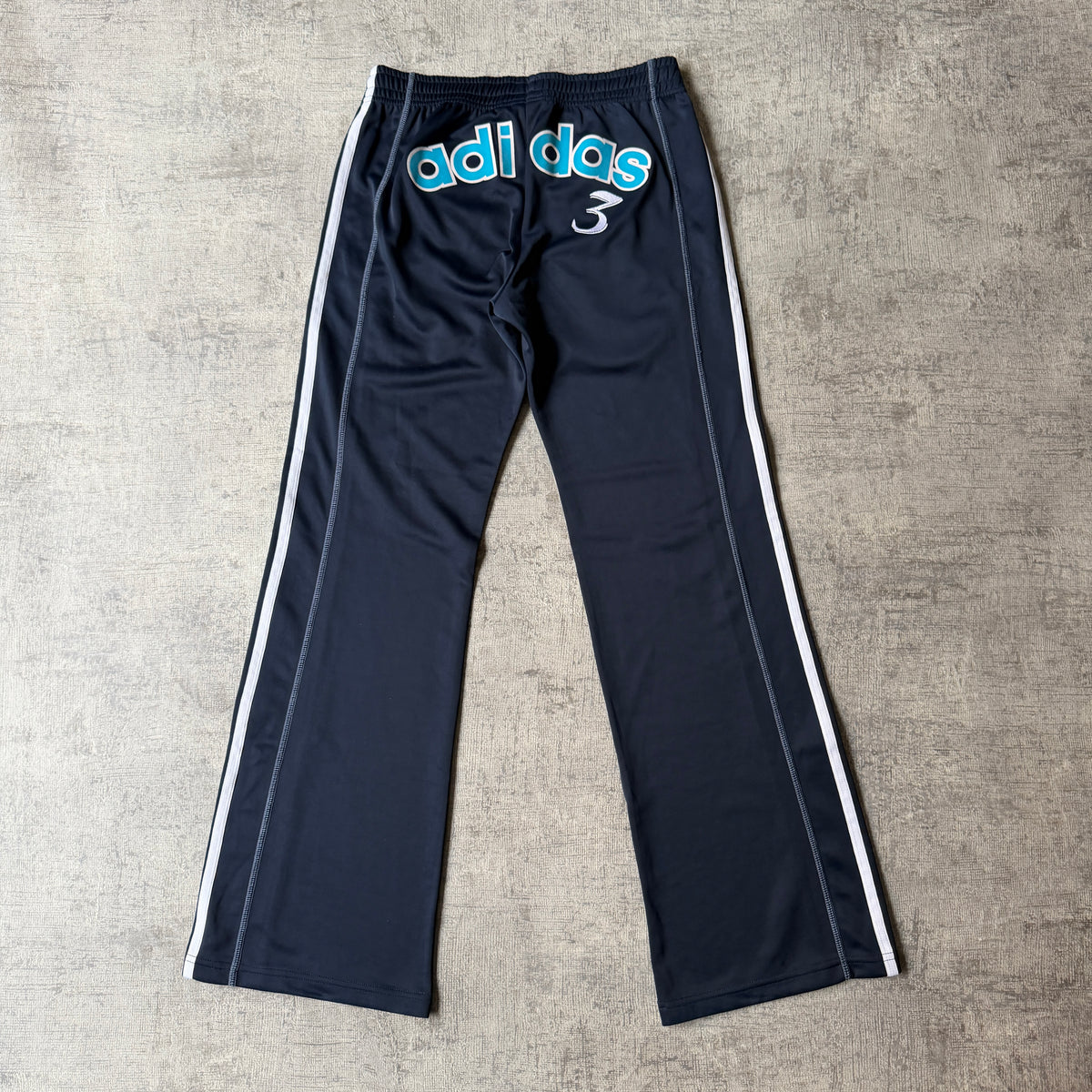 Adidas Y2K Womens Navy Track Pants Size 8 Arch Logo          -H16