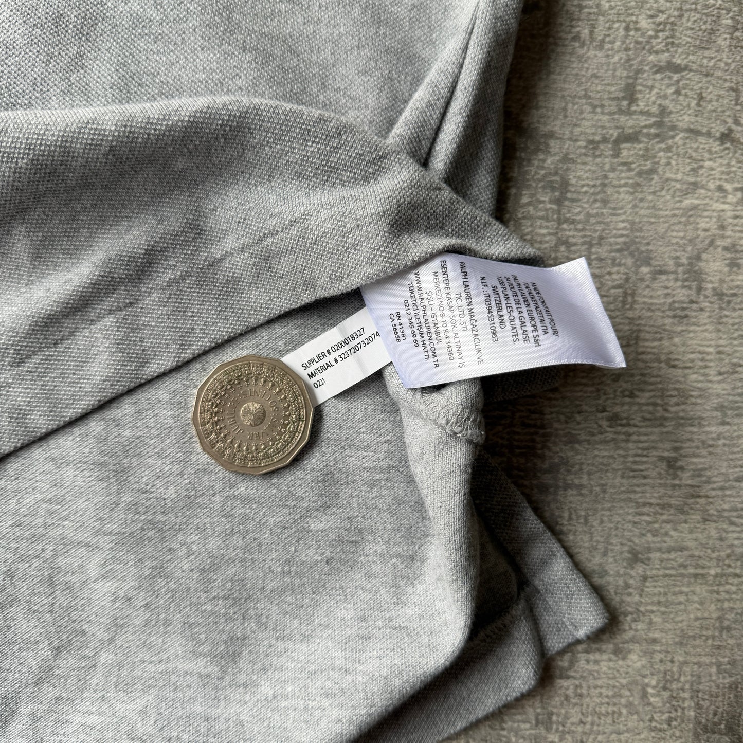 Polo Ralph Lauren Womens Polo Shirt Size S Grey Y2K            -B19