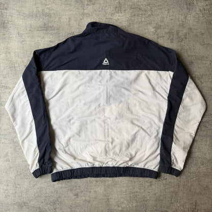 Reebok Womens Quarter Zip Pullover Jacket Size S Womens Navy White         -H33