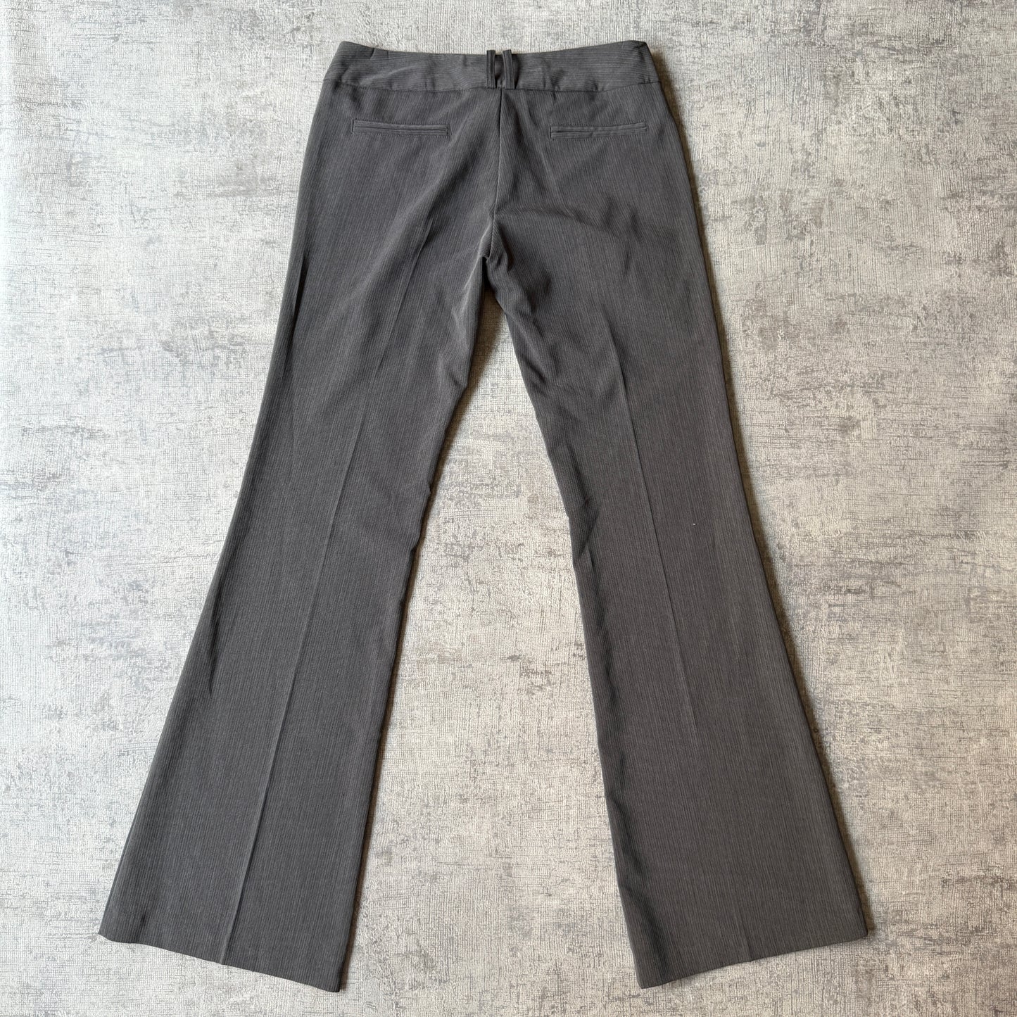 Chica Booti Y2K Low Rise Flare Dress Pants Size 8 Womens Grey Pants            -B33