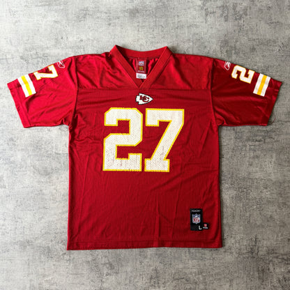 Kansas City Chiefs NFL Jersey Size L/Y Fits M Womens #27               -B61