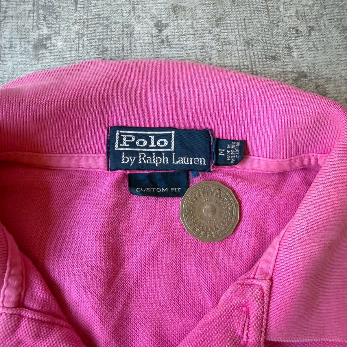 Polo Ralph Lauren Hot Pink Polo Shirt Size M Mens Y2K Top      -H37