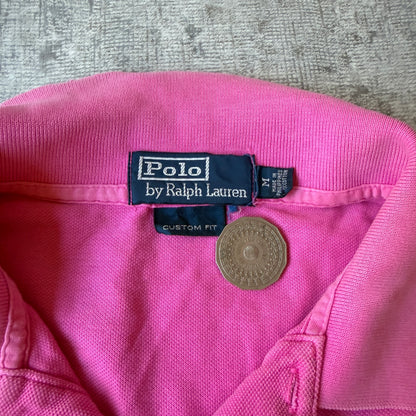 Polo Ralph Lauren Hot Pink Polo Shirt Size M Mens Y2K Top      -H37